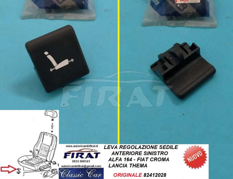 LEVA SEDILE FIAT CROMA - LANCIA THEMA - ALFA 164 ANT.SX 82412028